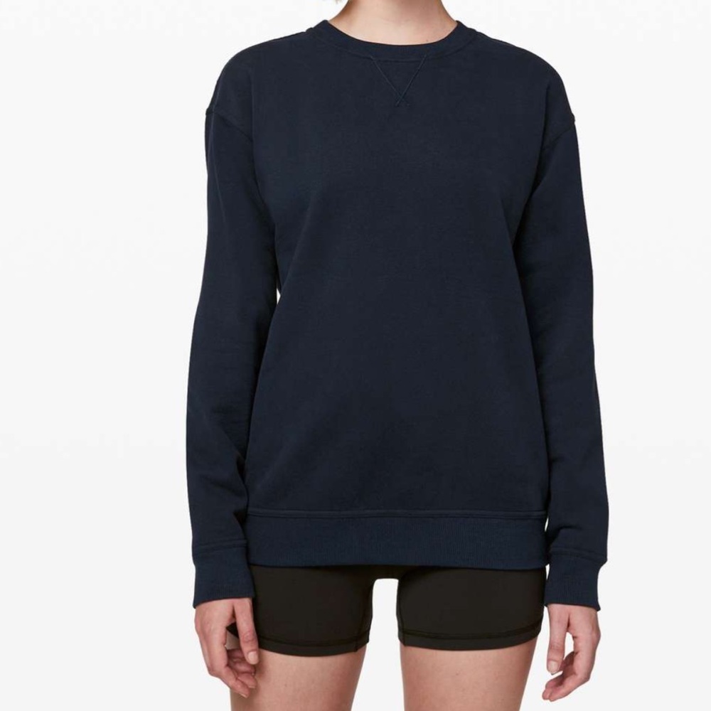 NWOT Lululemon All Yours Crew size 8 in night sea blue.
